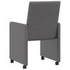 vidaXL Chaises de Salle &agrave; Manger avec Roues 2 pcs Gris 57 x 66 x 94 cm