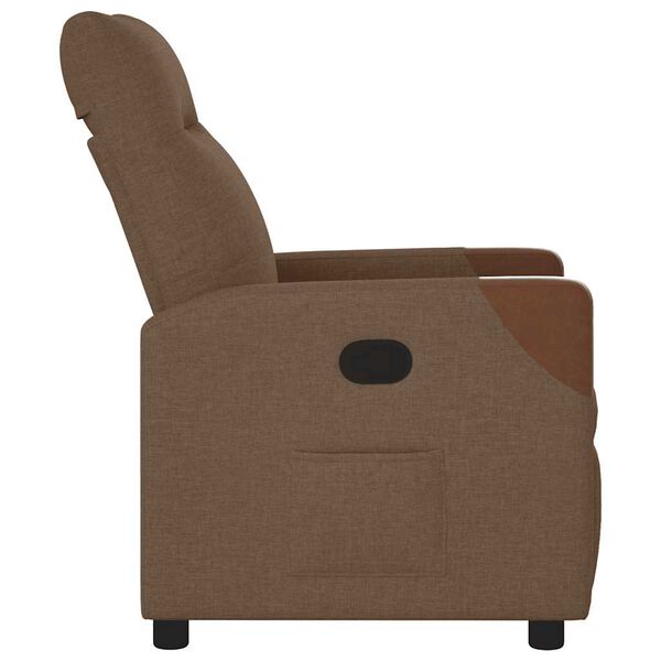 vidaXL Fauteuil inclinable Marron Tissu