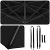 vidaXL Parasol Noir 351 x 250 x 260 cm Polyester et Aluminium