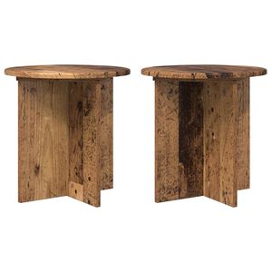 vidaXL Support de Plante 2 pi&egrave;ces Bois ancien 40 x 40 x 40 cm