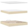 VidaXL Cadre de lit ottoman avec matelas crème 180x200 cm tissu