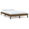 vidaXL Cadre de lit sans matelas marron miel bois massif