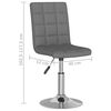 vidaXL Tabouret de bar Gris clair Tissu