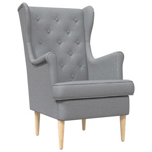 vidaXL Fauteuil Gris clair Tissu