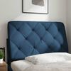 vidaXL Coussin de tête de lit bleu 80 cm tissu
