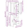 vidaXL Haut Armoire Bois ancien 69,5 x 34 x 180 cm Bois d'ing&eacute;nierie