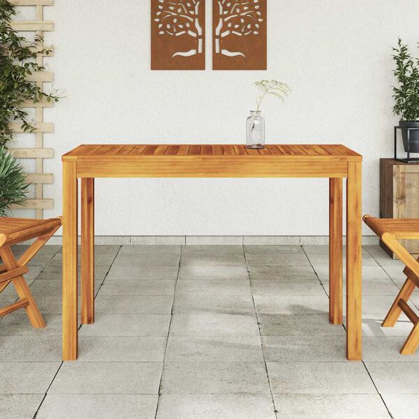 vidaXL Table &agrave; manger de jardin 110x55x75 cm bois massif d'acacia