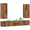 vidaXL Ensemble de meuble TV mural 5 pcs vieux bois bois d'ing&eacute;nierie