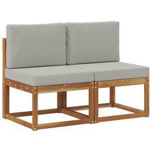 vidaXL 2 Pi&egrave;ce Sofa de milieu ext&eacute;rieur Bois d'Acacia Massif Naturel