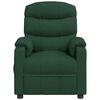 vidaXL Fauteuil &eacute;lectrique de massage Vert fonc&eacute; Tissu