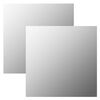 vidaXL Miroirs muraux 2 pcs 50x50 cm Carr&eacute; Verre