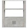 vidaXL Buffet Gris béton 80x30x90 cm Bois d'ingénierie