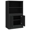 vidaXL Buffet haut noir 60x35,5x103,5 cm bois d'ing&eacute;nierie