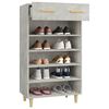 vidaXL Armoire &agrave; chaussures Gris b&eacute;ton 60x35x105 cm Bois d'ing&eacute;nierie