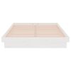 vidaXL Cadre de lit sans matelas blanc bois massif