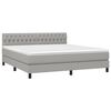 vidaXL Sommier &agrave; lattes de lit avec matelas Gris clair 180x200cm Tissu