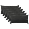 vidaXL Coussin avec oreiller HEERLEN 6 pi&egrave;ces Noir Velours