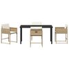 vidaXL Ensemble de salle &agrave; manger pour jardin 5 pcs Beige polyrotin