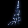 vidaXL Arbre de No&euml;l LED avec piquets au sol Blanc froid 306 cm M&eacute;tal