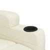 vidaXL Fauteuil Blanc cr&egrave;me Similicuir