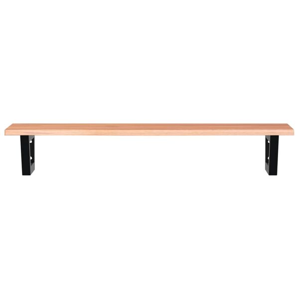 vidaXL &Eacute;tag&egrave;re de vasque murale acier et bois de ch&ecirc;ne massif