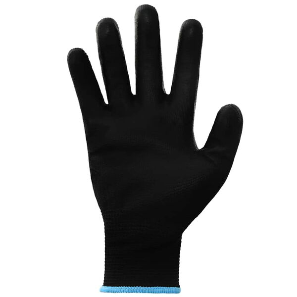 vidaXL Gants de Travail 24 pcs Noir 9 / l Polyester