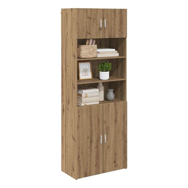 vidaXL Armoire de rangement Ch&ecirc;ne artisanal 80 x 42,5 x 225 cm