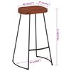 vidaXL Tabourets de bar Gavin lot de 2 50x40x78cm bois massif manguier