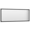 vidaXL Miroir de salle de bain Gris brillant 100x1,5x37 cm Agglom&eacute;r&eacute;