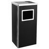 vidaXL Poubelle &agrave; cendrier 45 L Acier Noir