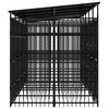 vidaXL Chenil d'ext&eacute;rieur avec toit pour chiens Acier 9,22 m&sup2;