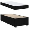 vidaXL Cadre de lit avec matelas Noir 100 x 200 cm tissu