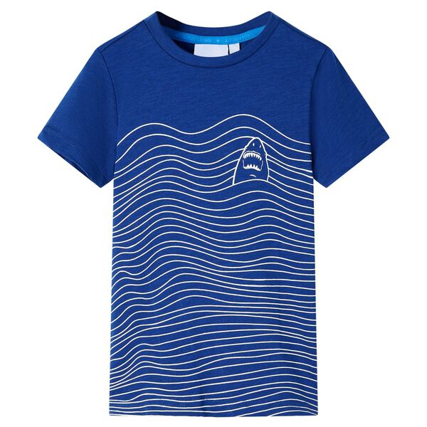 T-shirt pour enfants bleu fonc&eacute; 140
