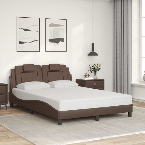 vidaXL Cadre de lit Viana sans matelas marron 120x200 cm similicuir