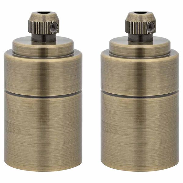 vidaXL Douilles de lampe 2 pcs bronze E27