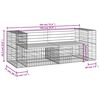 vidaXL Banc de jardin design gabion 184x71x65,5 cm bois massif douglas