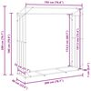 vidaXL Portant de bois de chauffage et housse de pluie acier galvanis&eacute;
