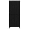 vidaXL Haut Armoire Ch&ecirc;ne noir 69,5 x 34 x 180 cm Bois d'ing&eacute;nierie