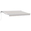 vidaXL Auvent r&eacute;tractable &eacute;lectrique Gris clair et blanc 3,5 x 2,5 m