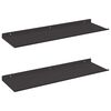 vidaXL &Eacute;tag&egrave;re flottante 2 pcs Noir 60 x 18 x 2,5 cm Acier