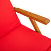vidaXL Chaise longue inclinable et pliable avec coussin 2 pcs Rouge