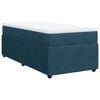 vidaXL Sommier &agrave; lattes de lit et matelas Bleu fonc&eacute; 80x200 cm Velours