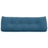 vidaXL Coussin de Dos Bleu 140 x 24 x 50 cm Velours