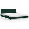 vidaXL Lit avec matelas Hanko vert fonc&eacute; 180x200 cm velours