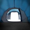 vidaXL Tente de camping tunnel 3 personnes bleu imperméable