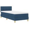 vidaXL Lit &agrave; ressort LED avec coussin Bleu 80 x 200 cm tissu