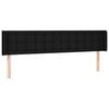 vidaXL T&ecirc;te de lit avec oreilles Noir 163x16x78/88 cm Tissu