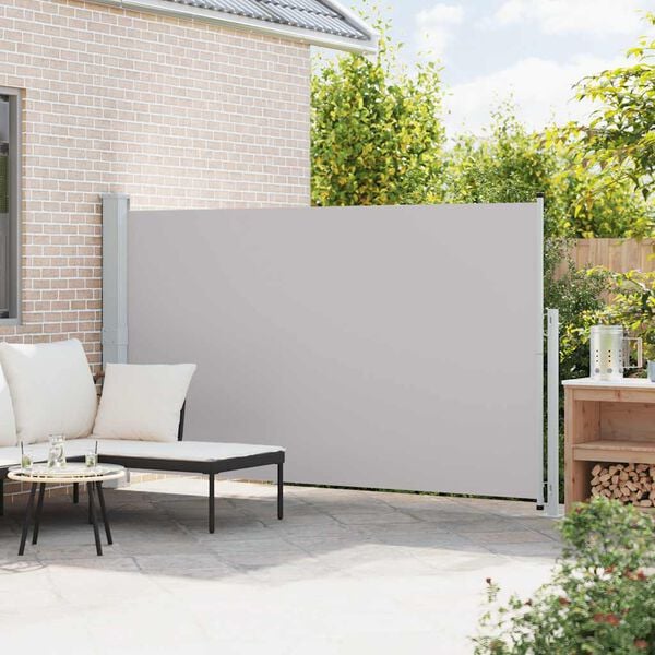 vidaXL Auvent lat&eacute;ral r&eacute;tractable de patio 180x300 cm Gris