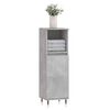 vidaXL Armoire de salle de bain gris béton 30x30x100 cm