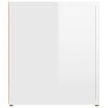 vidaXL Meuble TV Blanc brillant 80x31,5x36 cm Bois d'ingénierie